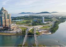 bridges built over rivers in a city landscape