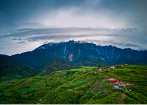 city surrounded by mountains