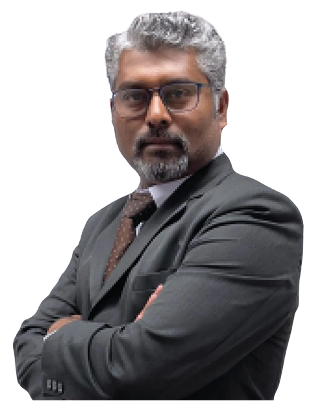 man providing feedback during conversation or review session